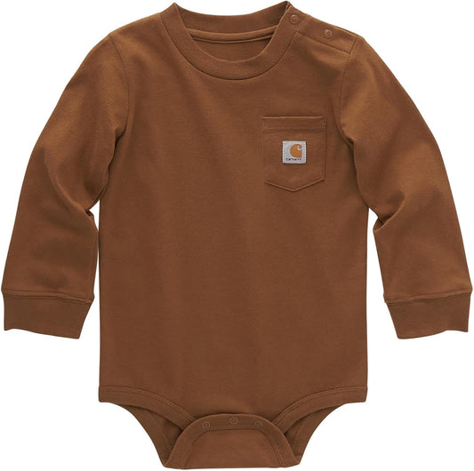 Unisex Baby Long-Sleeve Pocket Bodysuit