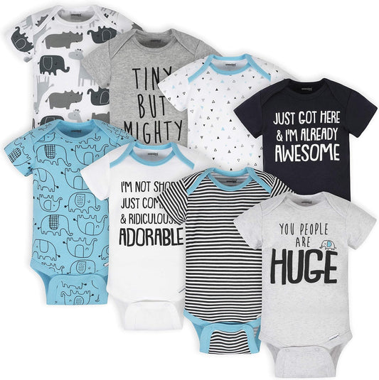 Unisex-Baby 8-Pack Short Sleeve Mix & Match Bodysuits