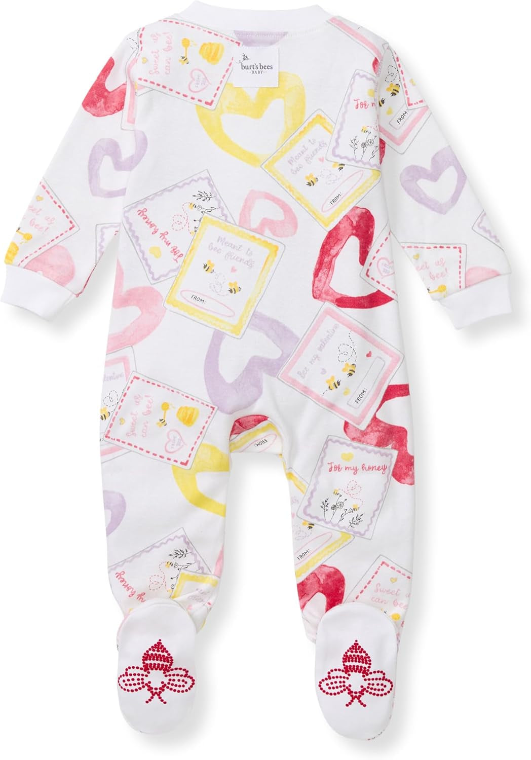 Girls Footed One-Piece Pajamas, Sleep and Play Loose Fit, 100% Organic Cotton, Sizes NB to 6-9 Months