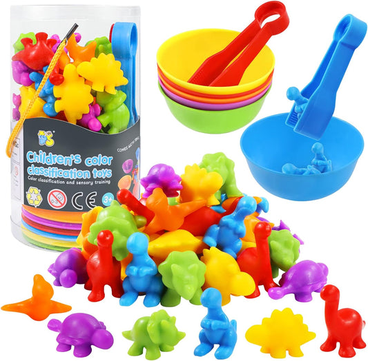 Counting Sorting Toys Matching Stacking Toys with Bowls Preschool Learning Activities for Math Color Sorting Educational Sensory Montessori STEM Toy Sets for Kids Aged 3+ Years Old Boys Girls